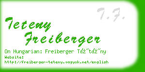 teteny freiberger business card